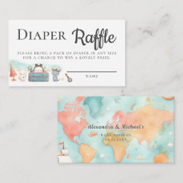 Our Greatest Adventure Diaper Raffle Baby Shower Tilläggskort