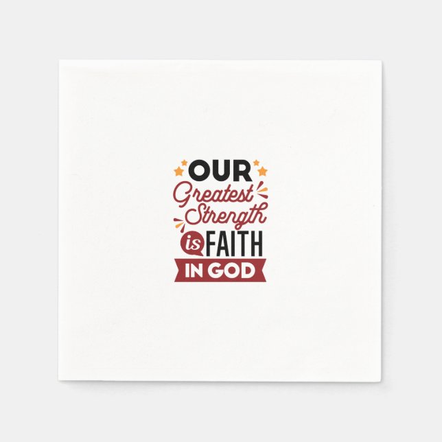 Our Greatest Strength Is Faith in God Quote Pappersservett (Framsidan)