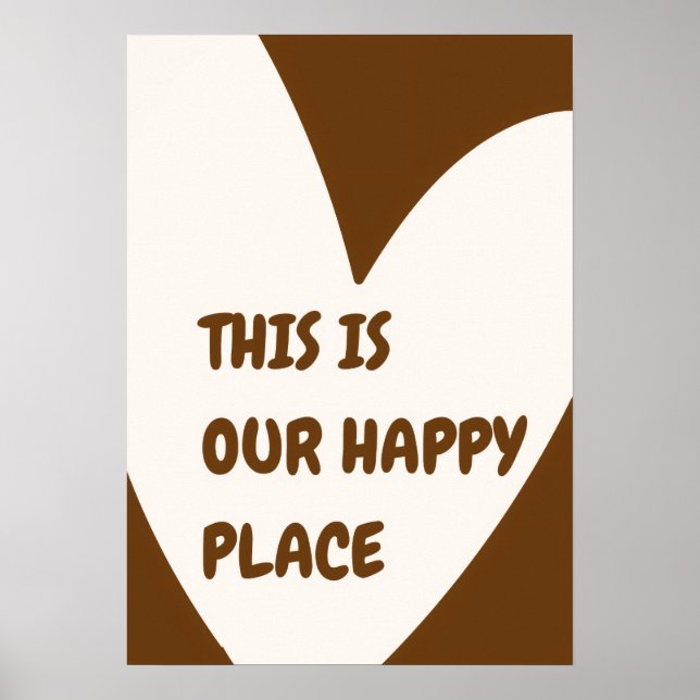 Our Happy Place Poster – Cozy Home Wall Art (Framsidan)
