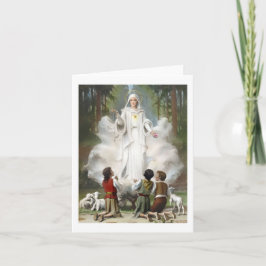 Our Lady of Fatima Greeting Card Kort