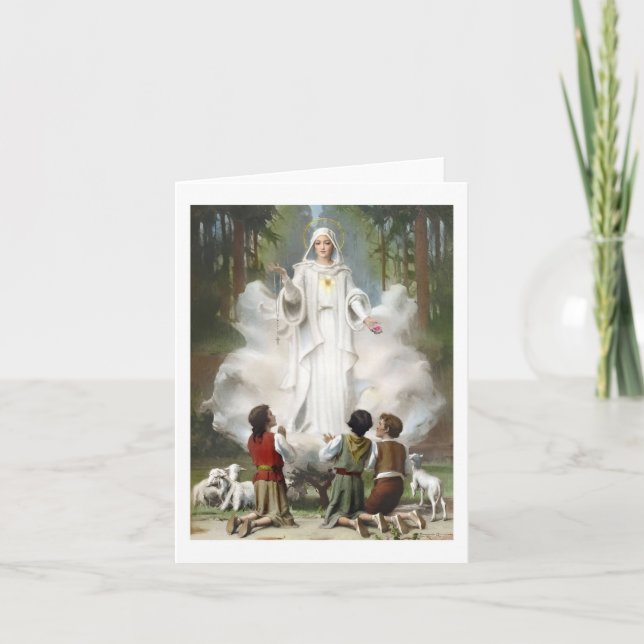 Our Lady of Fatima Greeting Card Kort (Framsida)