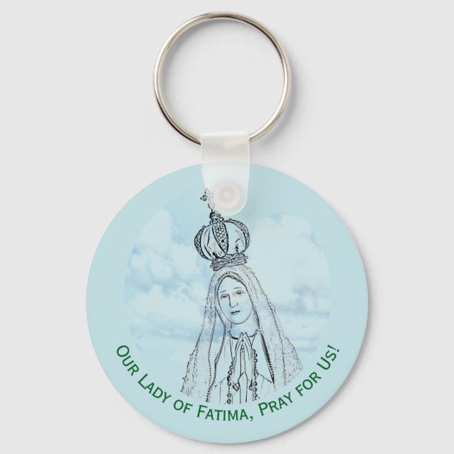 Our Lady of Fatima Monogrammed Nyckelring (Framsida)
