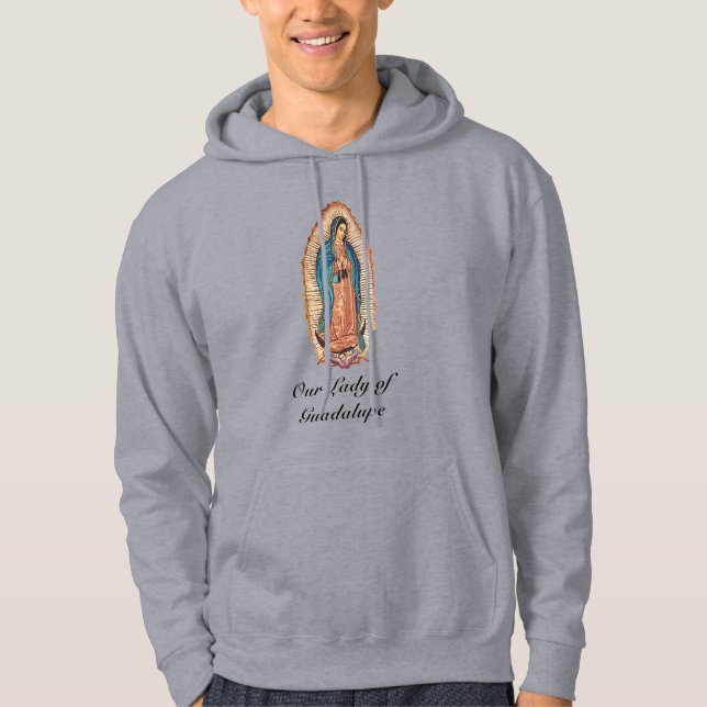 Our Lady of Guadalupe Miraculous Tilma Fine Art Hoodie (Framsida)