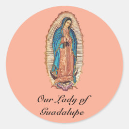 Our Lady of Guadalupe Miraculous Tilma Fine Art Runt Klistermärke