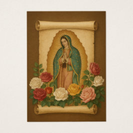 Our Lady of Guadalupe Prayer Holy Card Visitkort