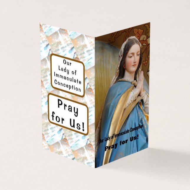 Our  Lady of  Immaculate  Conception Prayer Card Kort (Utsida)