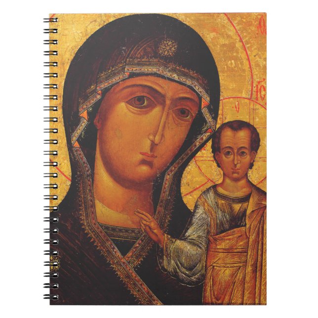 Our Lady of Kazan Orthodox Icon Anteckningsbok (Framsidan)