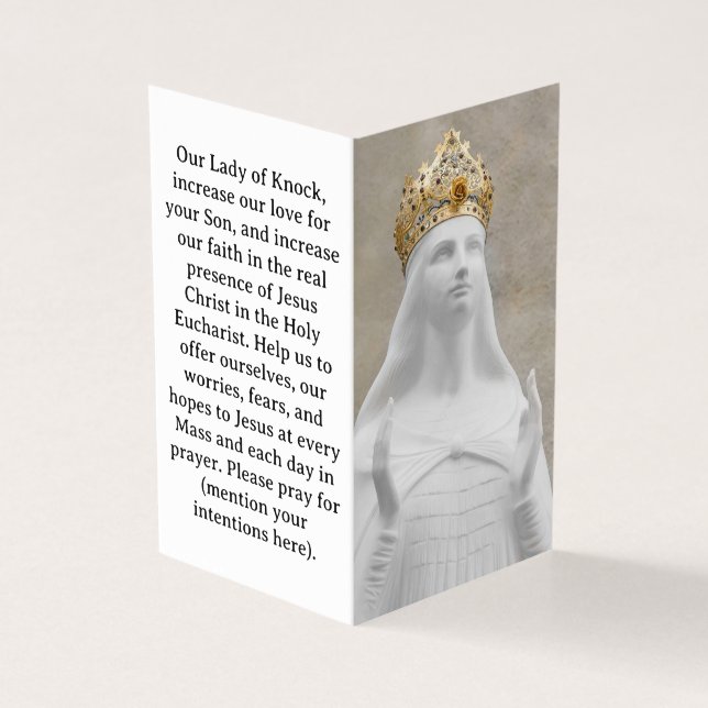 Our Lady of Knock Prayer Card Kort (Utsida)