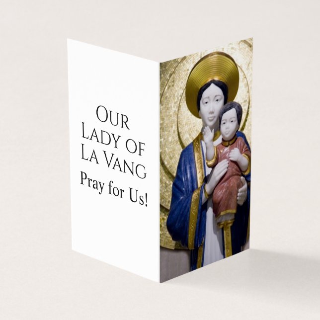 Our Lady of La Vang Prayer Card Kort (Utsida)