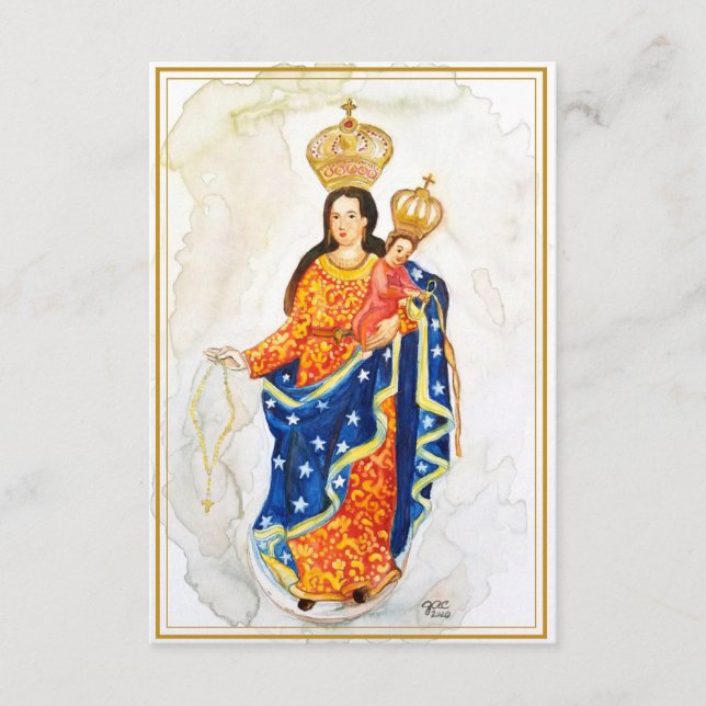 Our Lady of Las Lajas Prayer/Holy Card Tilläggskort (Framsida)