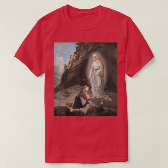 Our Lady of Lourdes St Bernadette Immaculate Mary  T Shirt (Design framsida)