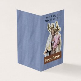 Our Lady of Mount Carmel Prayer Card Kort