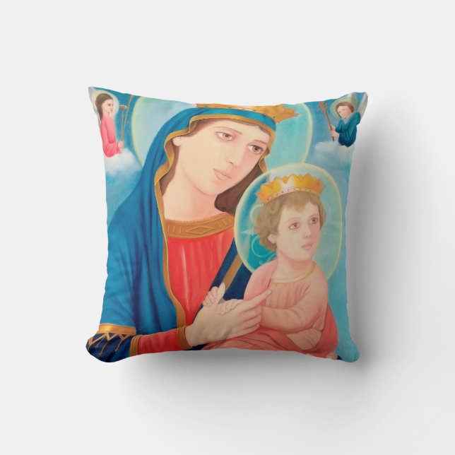 Our Lady of Perpetual Help Catholic Kudde (Framsida)