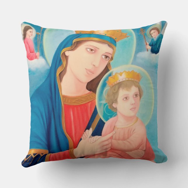 Our Lady of Perpetual Help Catholic Kudde (Baksida)