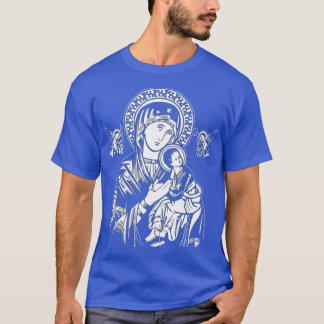 Our Lady Of Perpetual Help on navy 1 T Shirt