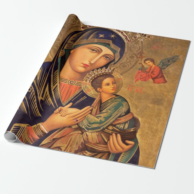 Our Lady Of Perpetual Help Presentpapper (Utrullad)