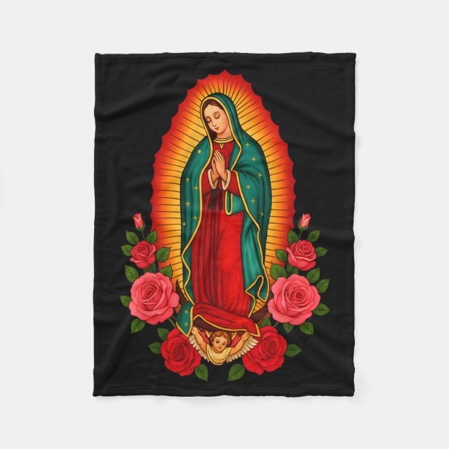Our Lady Virgen De Guadalupe Saint Virgin Mary - C Fleecefilt (Framsidan)