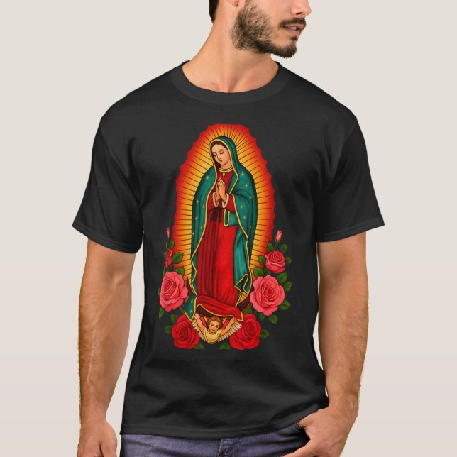 Our Lady Virgen De Guadalupe Saint Virgin Mary - C T Shirt (Framsida)