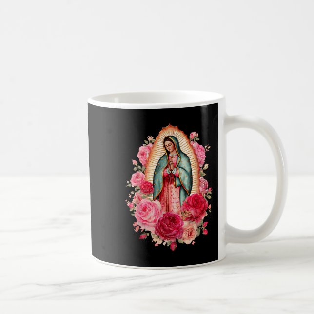 Our Lady Virgen De Guadalupe Saint Virgin Mary Nk  Kaffemugg (Höger)