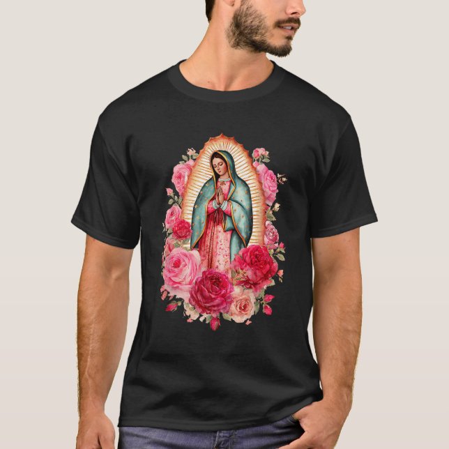 Our Lady Virgen De Guadalupe Saint Virgin Mary Nk  T Shirt (Framsida)