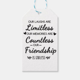 Our Laughs Are Limitless Friendship Quote Presentetikett