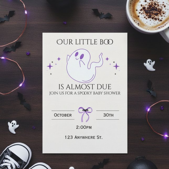Our little boo is almost due! baby shower invite inbjudningar (Skapare uppladdad)