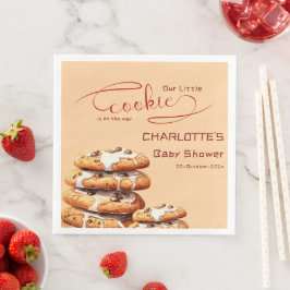 Our Little Cookie Is On The Way Cute Baby Shower Pappersservett