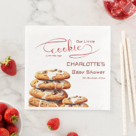 Our Little Cookie Is On The Way Cute Baby Shower Pappersservett