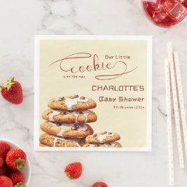Our Little Cookie Is On The Way Cute Baby Shower Pappersservett
