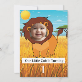Our Little Cub Is Turning 1 Birthday Invitation |  Inbjudningar