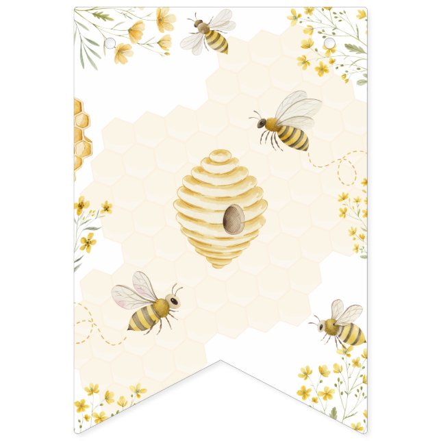 Our Little Honey 1st Birthday Banner Vimplar (Första flaggan)