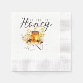 Our Little Honey is One napkin Pappersservett