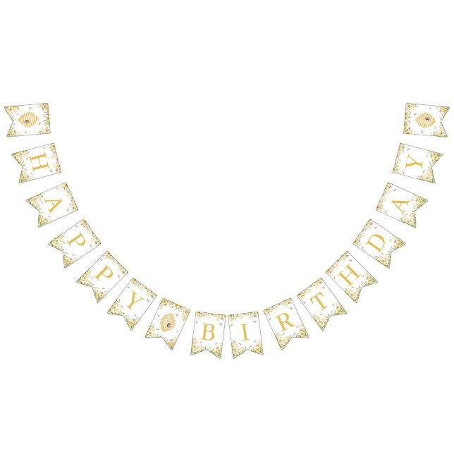 Our Little Honey Milestone Birthday Banner Vimplar (Alla)