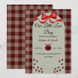 Our Little Love Bug Baby Shower Invitation  Inbjudningar