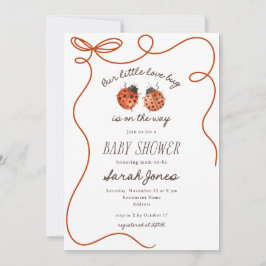Our Little Love Bug Baby Shower Invitation Inbjudningar