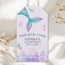 Our Little Mermaid Cute Birthday Party  Presentetikett