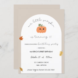 Our Little Pumpkin First Birthday Invitation Inbjudningar