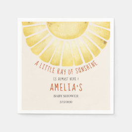 Our Little Ray of Sunshine Baby Shower Invitation Pappersservett