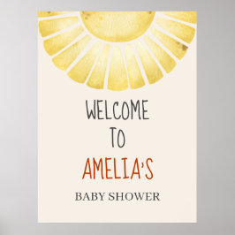 Our Little Ray of Sunshine Baby Shower  Poster
