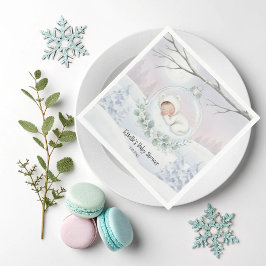 Our Little Snowbaby is on the way Winter Accent Pappersservett
