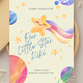“Our Little Star” Baby Shower Invitation Inbjudningar