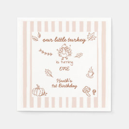 Our Little Turkey First Birthday Napkin Pappersservett