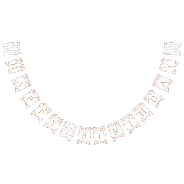 Our Little Wildflower Birthday Banner Vimplar (Alla)