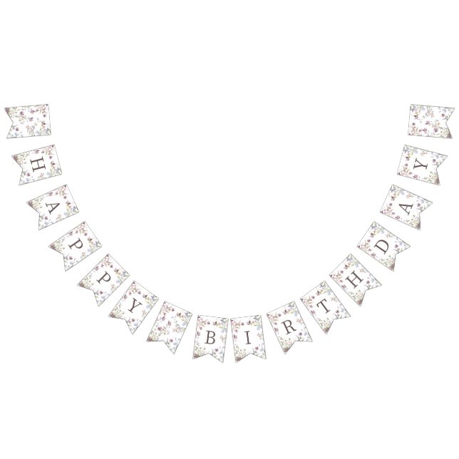 Our Little Wildflower Birthday Banner Vimplar (Alla)