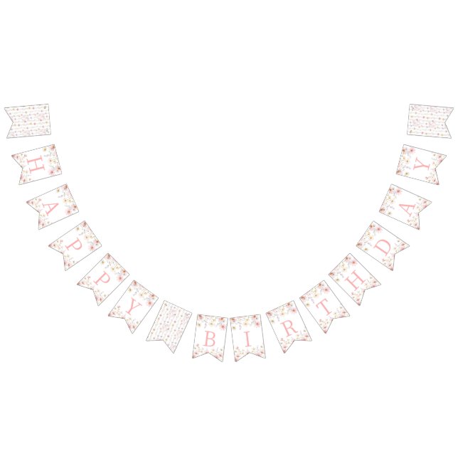 Our Little Wildflower Birthday Banner Vimplar (Alla)