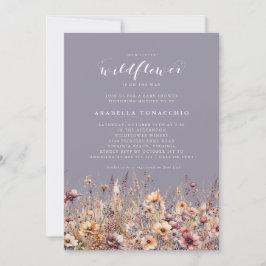 Our Little Wildflower Fall Floral Baby Shower Inbjudningar