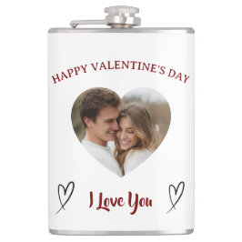 Our Love Custom Photo Valentine’s Day Flask Fickplunta