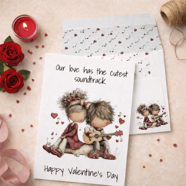 Our love has the cutest soundtrack julkort (Skapare uppladdad)