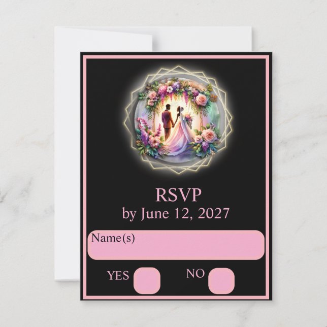 Our Love Is Brighter Than The Moon RSVP OSA Kort (Framsida)