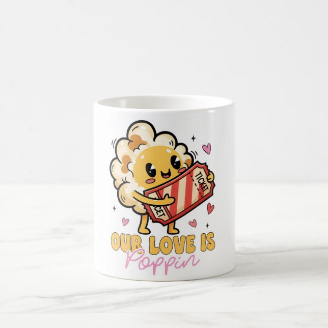 Our Love Is Poppin’ Popcorn Mug Kaffemugg (Center)